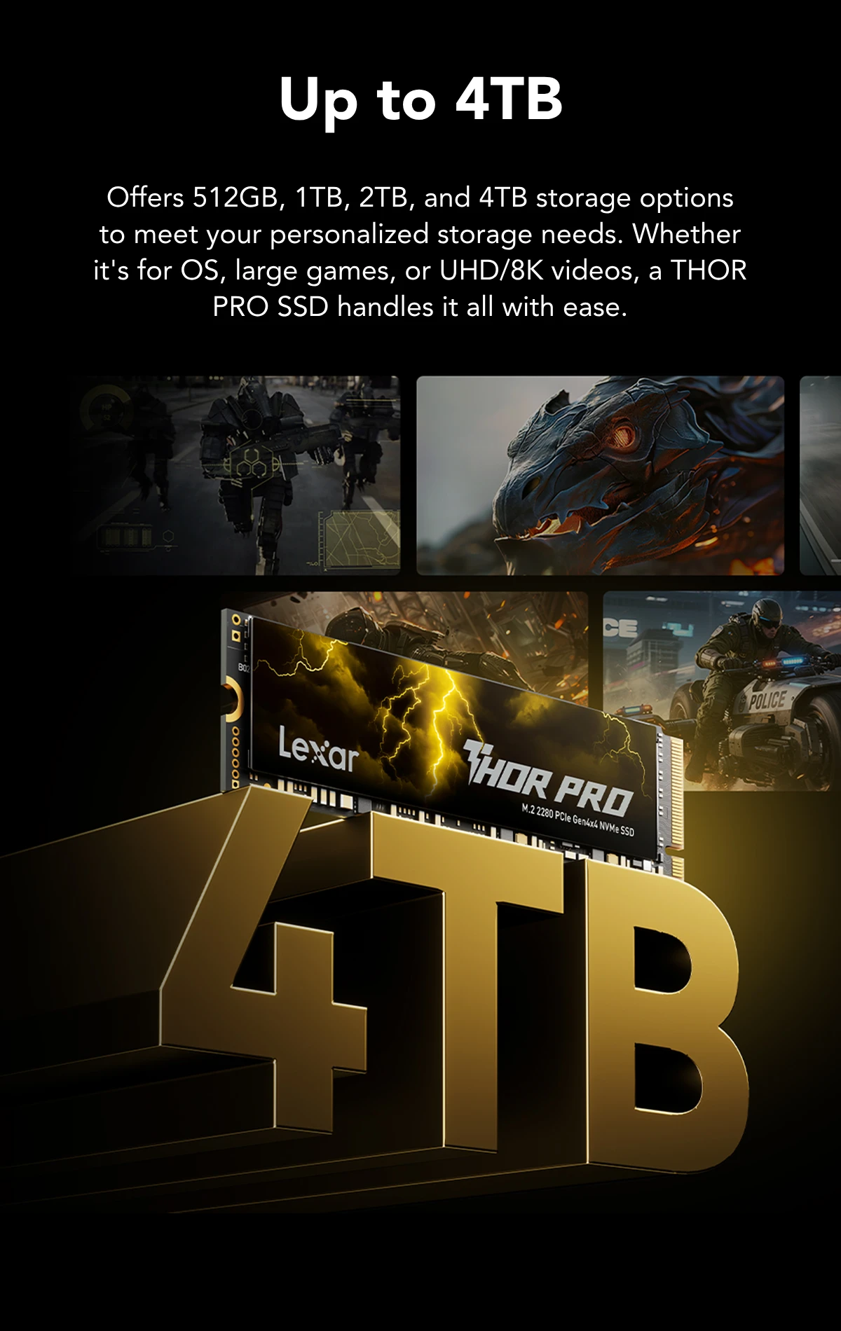 Lexar THOR PRO PCIe Gen4X4 NVMe SSD | Lexar Global